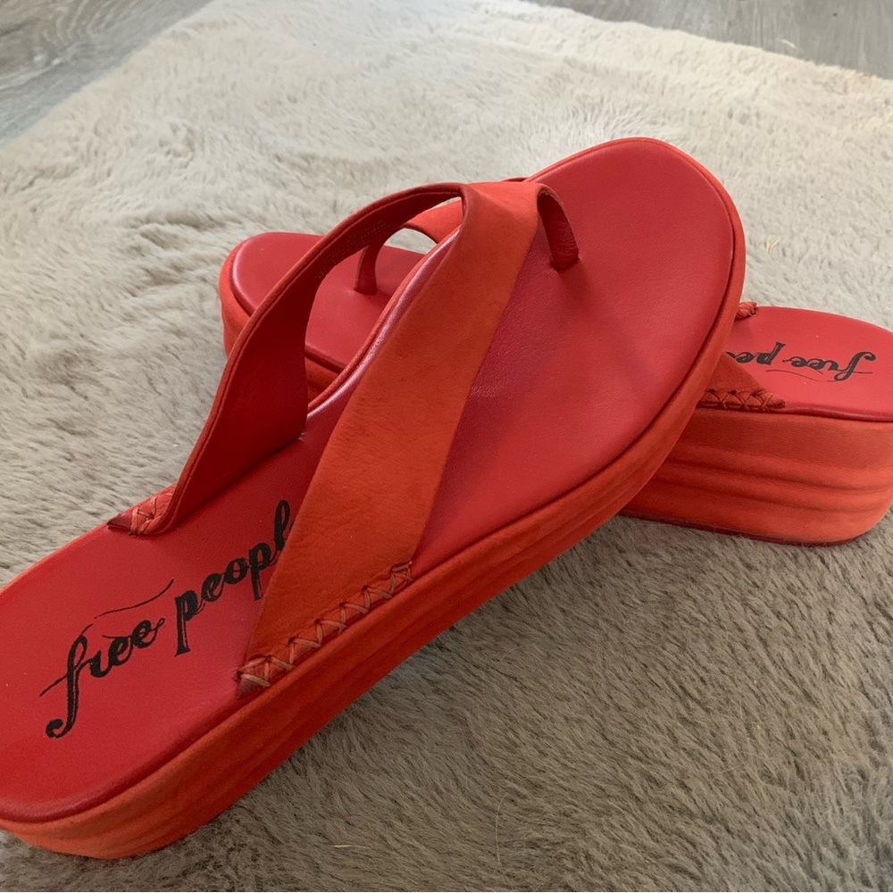 Free People Bold Red Sandals